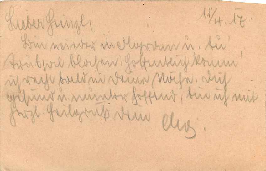 Lettre Cover Hongrie 1917 Militaria — Rückseite
