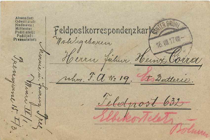 Lettre Cover Hongrie 1917 Militaria