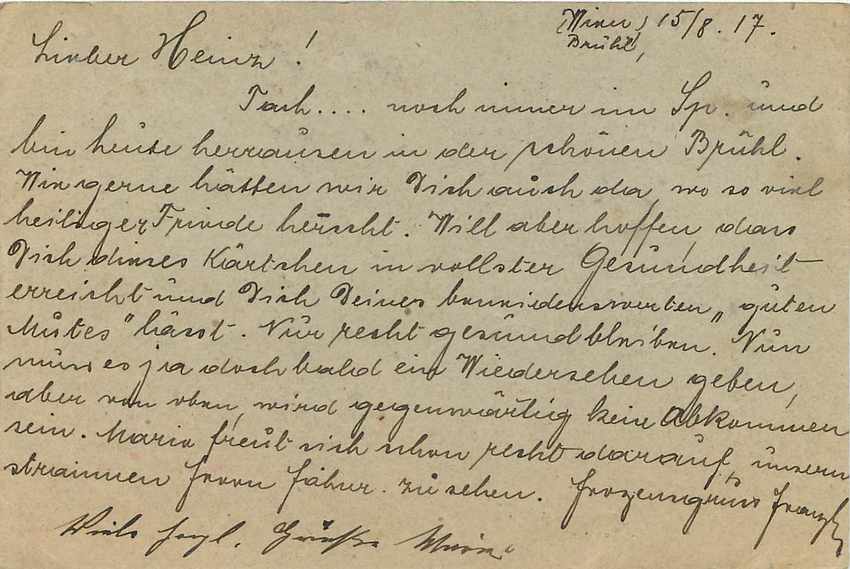 Lettre Cover Hongrie 1917 Militaria — Rückseite