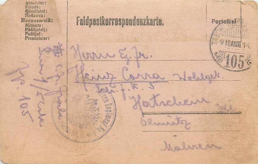 Lettre Cover Hongrie Militaria