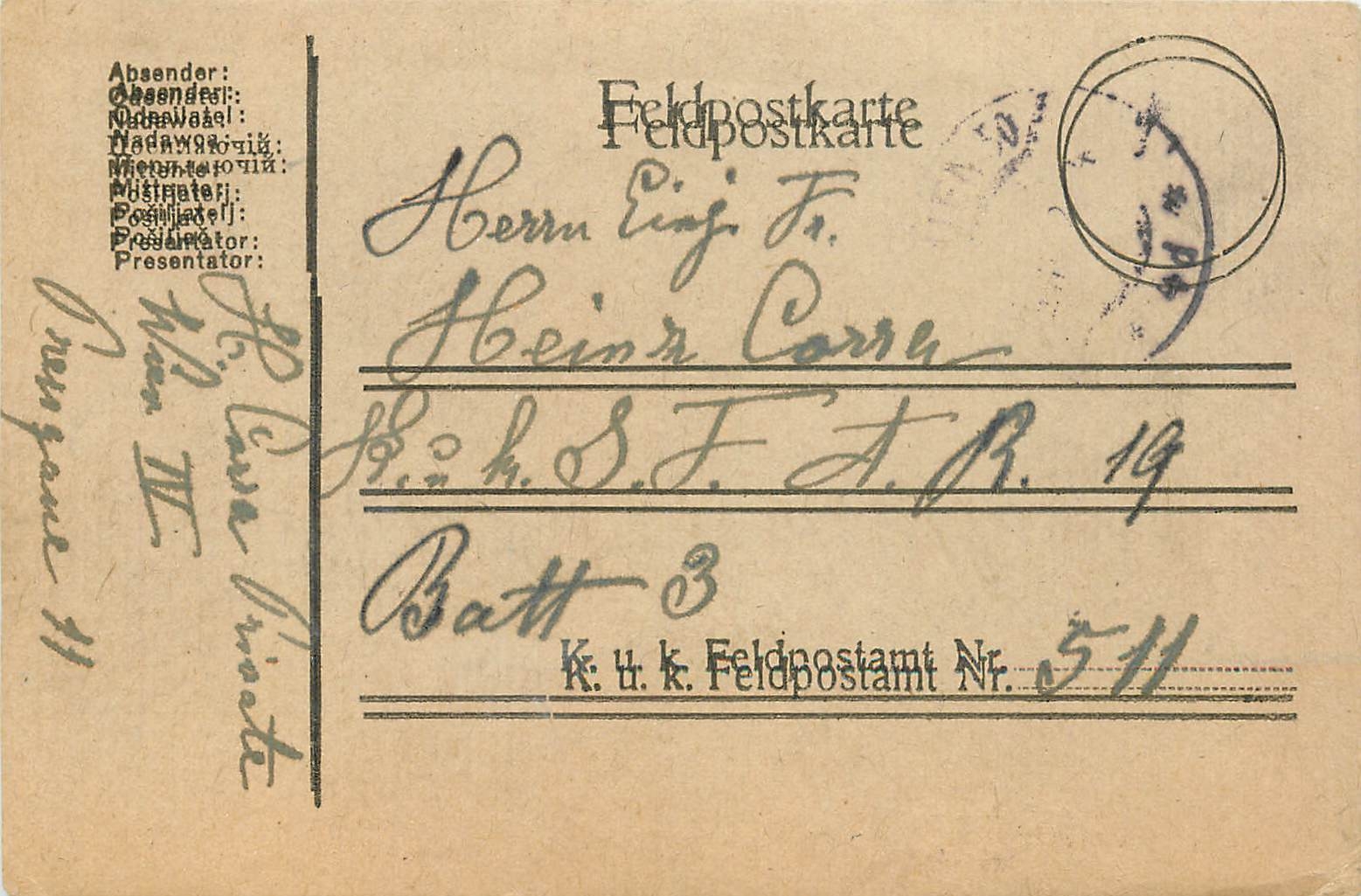 Carte Hongrie Militaria 1918