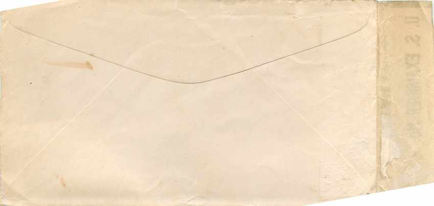 Lettre Cover  US Army Censor 1942 — Rückseite
