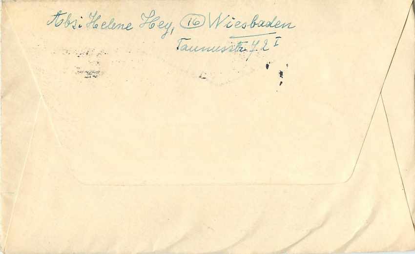Lettre Cover Allemagne 1947 Wiesbaden US Censor — Rückseite