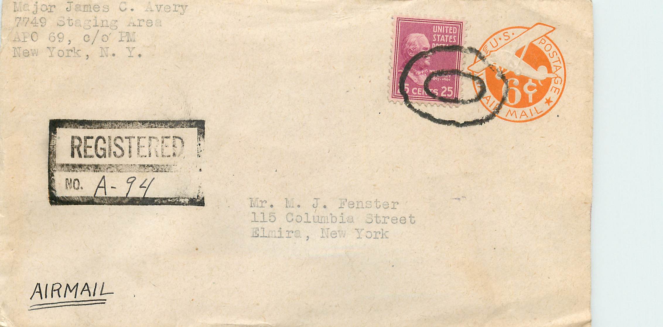 Lettre Cover US Army  1949 Strange Cancel