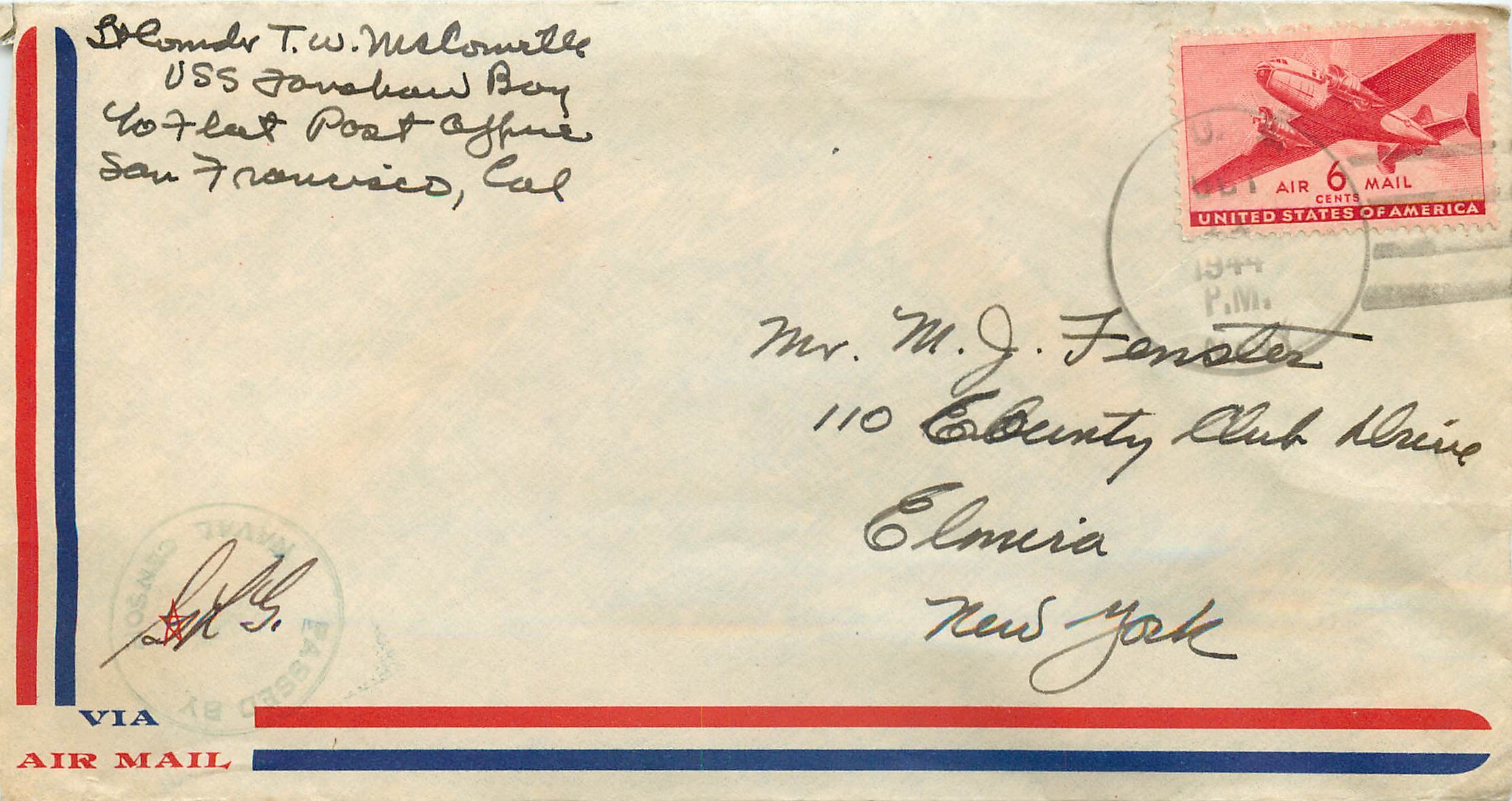 Lettre Cover US Army  1944