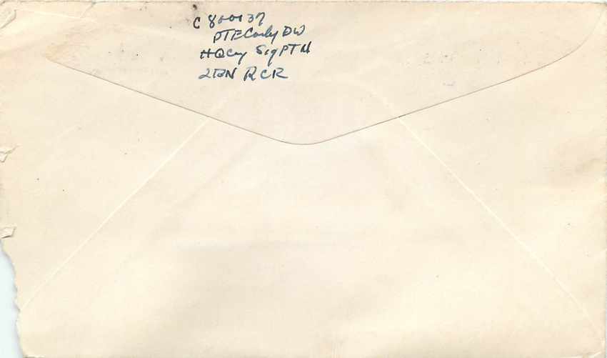 Lettre Cover Canadian Legion Korea Militaria — Verso