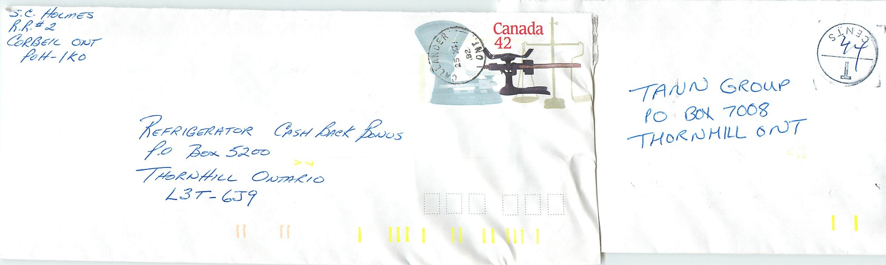 Entier Postal Postal Stationary Canada Balance Dayton  Callander