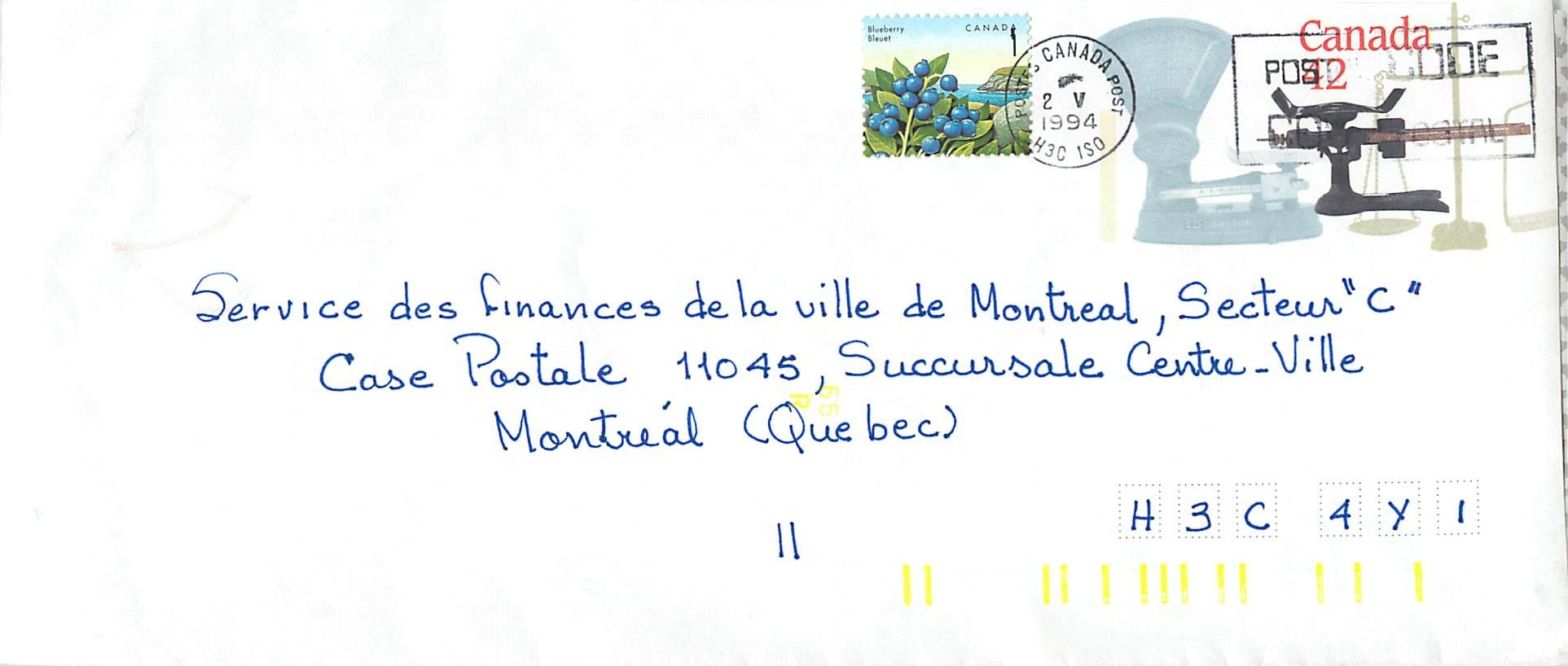 Balances postales — Musée canadien des civilisations — Canada 1994