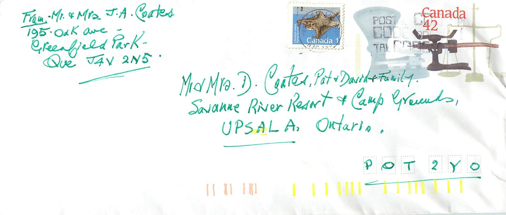 Entier Postal Postal Stationary Canada Balance Dayton  
