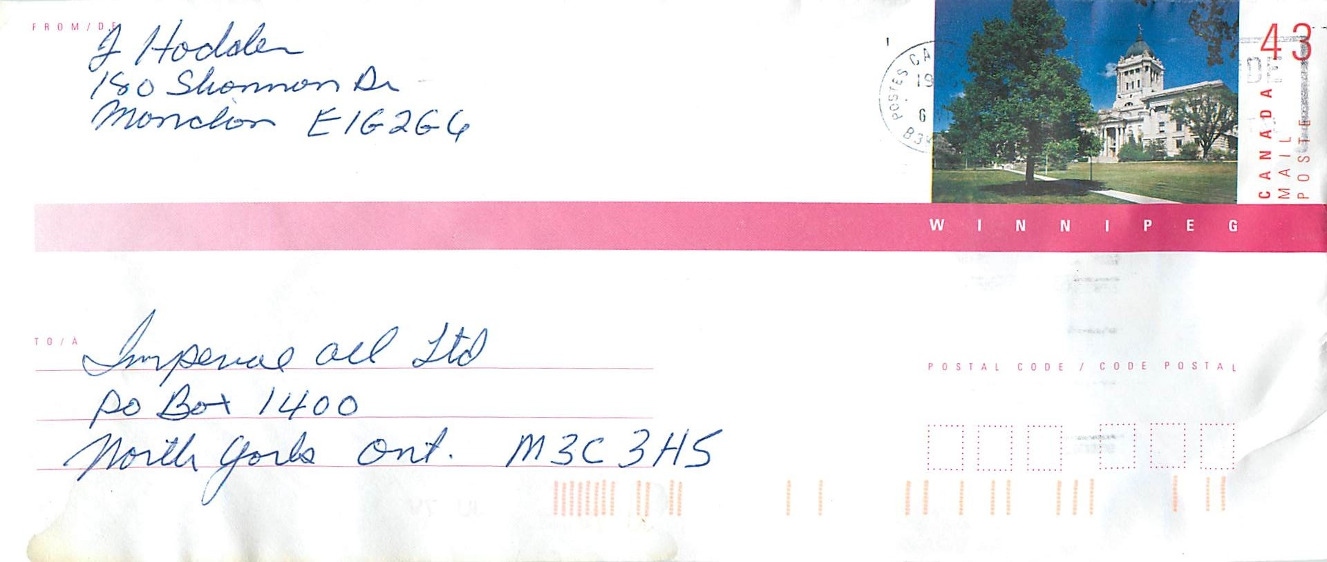 Entier Postal Postal Stationary Canada 