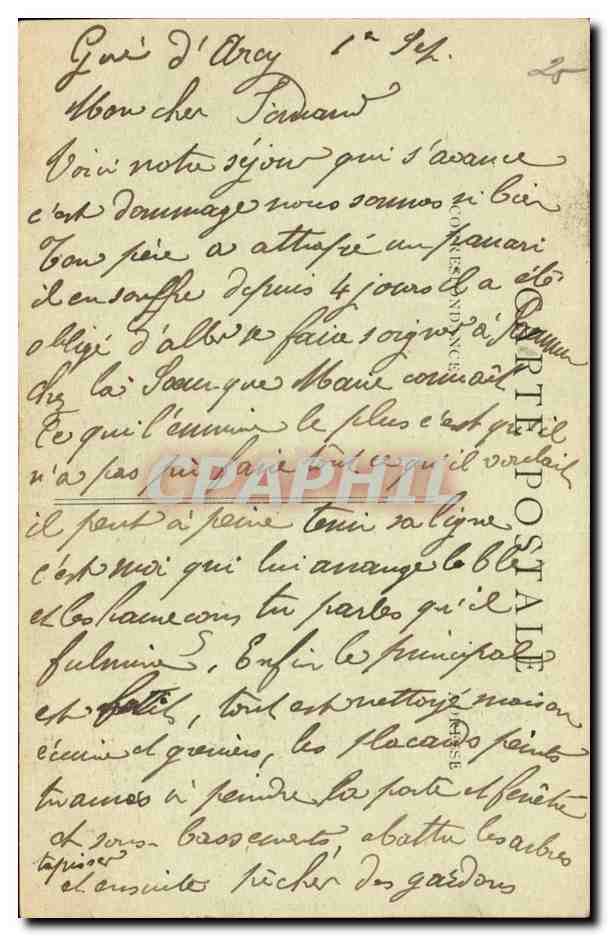 Martin-de-la-Place- Plage de la Croix Rouge -CPA — Rückseite