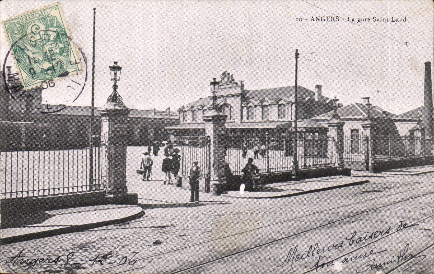 Angers- La gare Saint- Laud -CPA