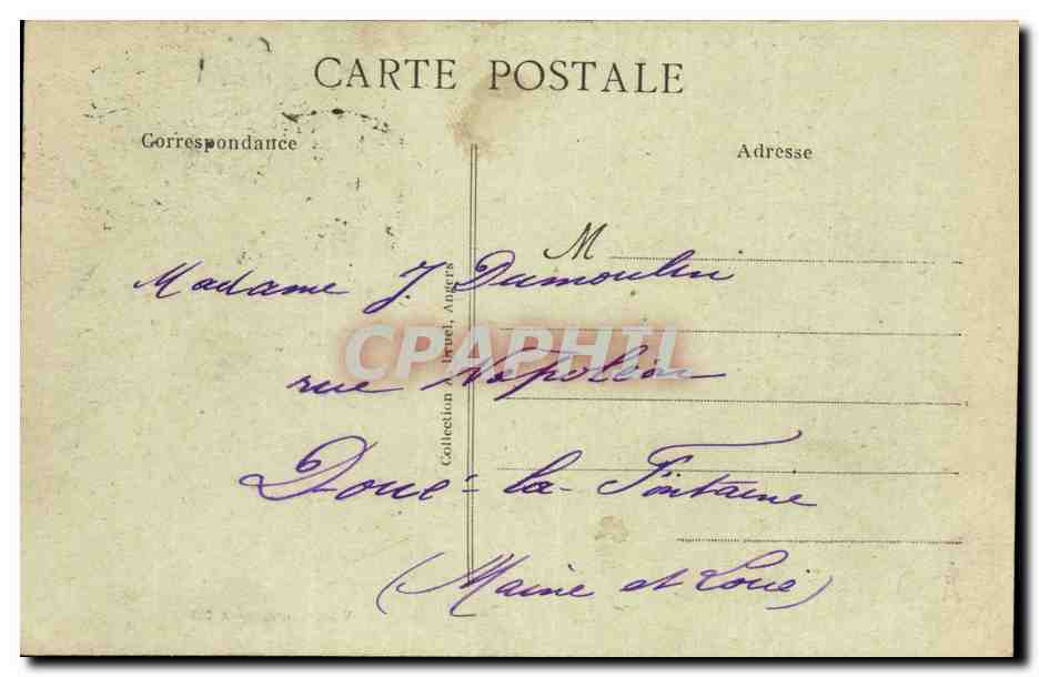 Angers- Le Chateau l'Eglise Saint-Laud la Maine -CPA — Verso