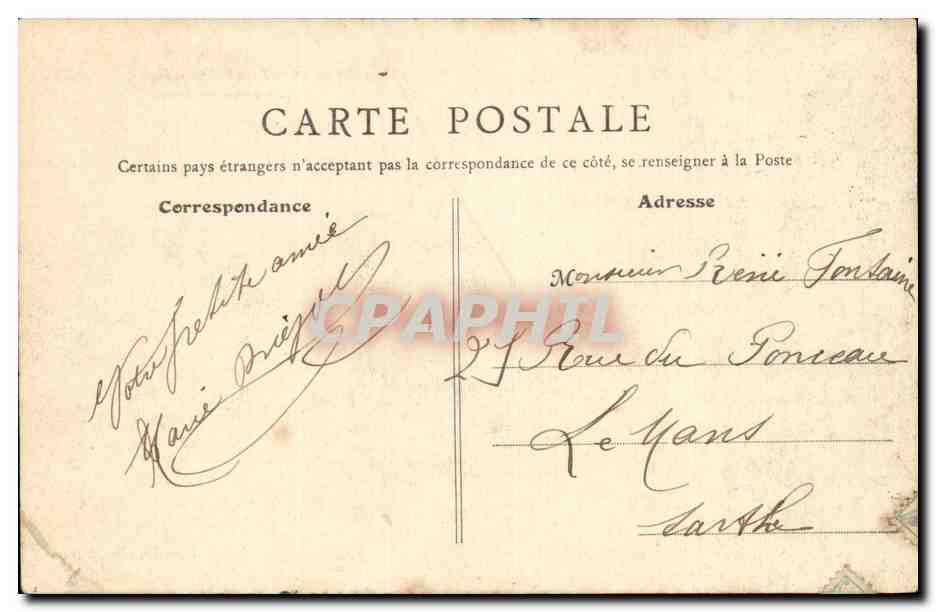 Angers-Rue -Epine-Etang St-Nicholas- La Suisse Angevine- -CPA — Verso