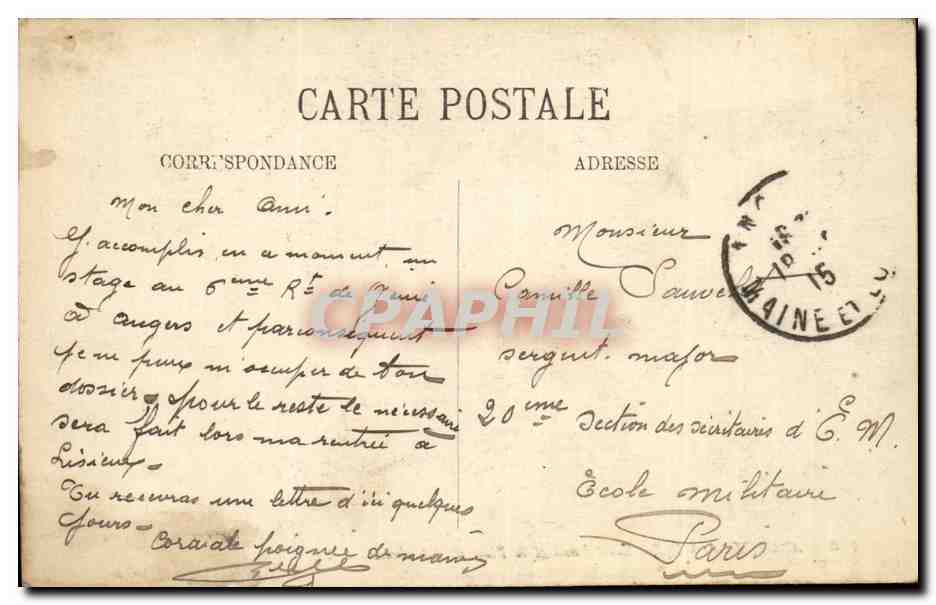 Angers- L'Eglise Saint-Laud et la Place de l'Academie- CPA — Rückseite