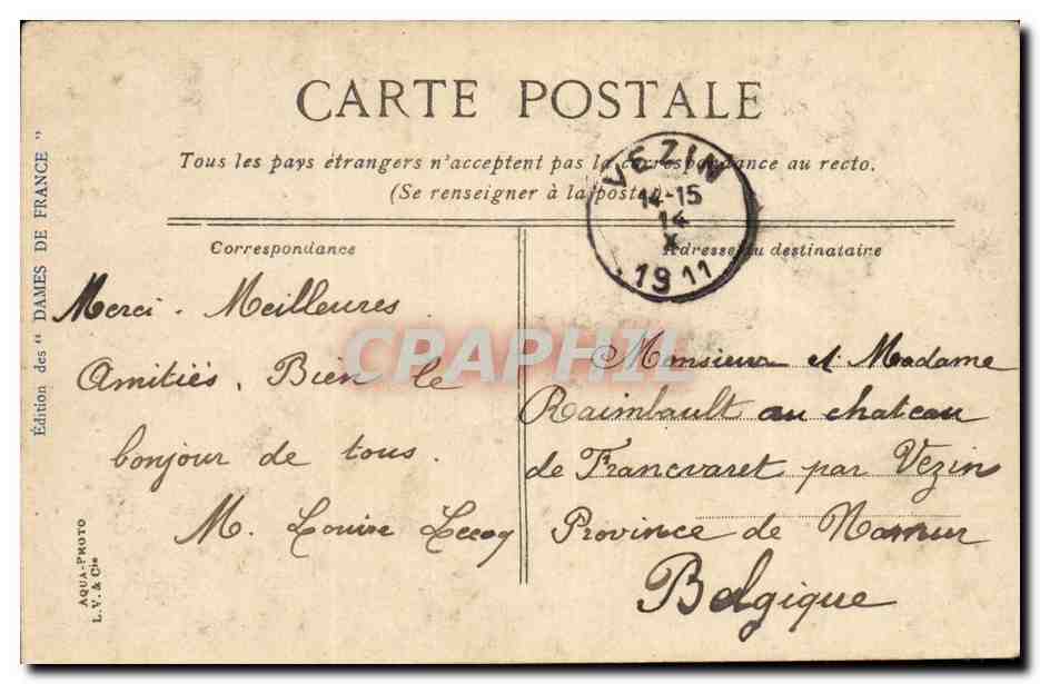 Angers- Le petit chateau et la chapelle des ducs d'Anjou - CPA — Rückseite