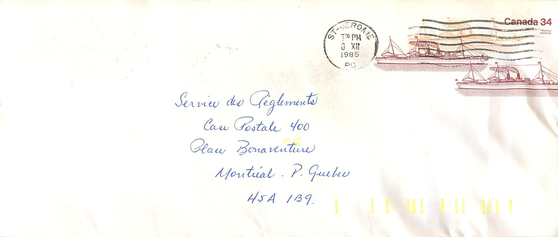 Paquebot Empress of Japan — Canada 34 — Service des Réglements, Montréal
