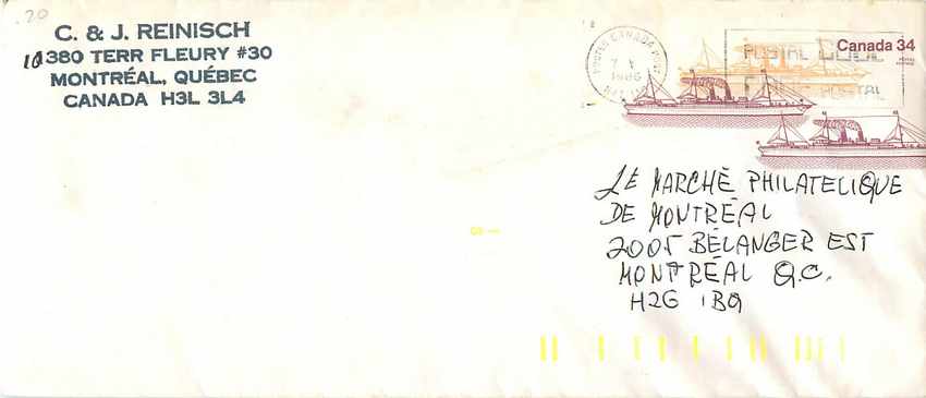 Entier Postal Postal Stationary Canada Bateaux Bateau 