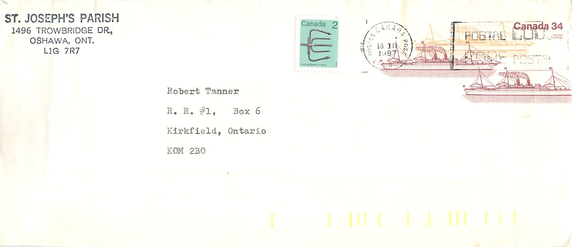 Entier Postal Postal Stationary Canada Bateaux Bateau 