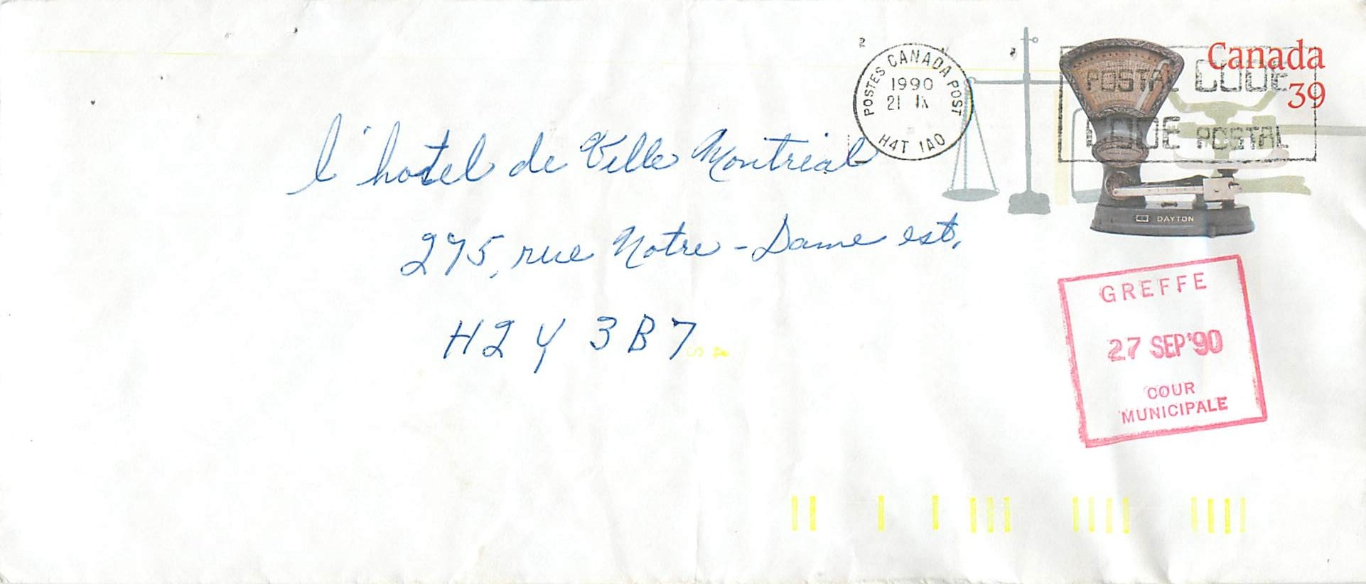 Balances postales — Musée canadien de la civilisation — Éditeur : Postes Canada, n° de série 39