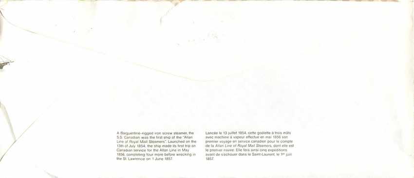 Entier Postal Postal Stationary Canada Bateaux Bateau Ottario — Rückseite