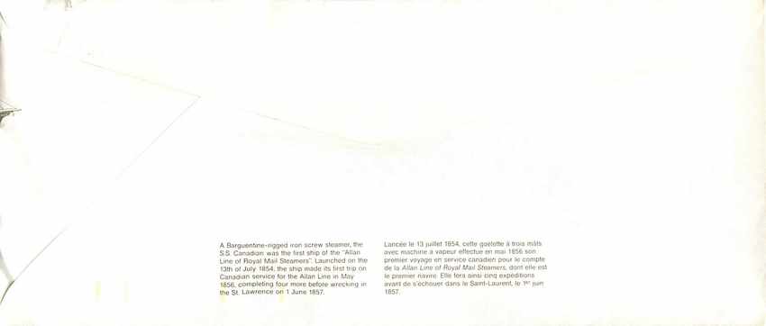 S.S. Canadian — premier navire à vapeur de la Royal Mail Steamers — Canada 37 — Verso