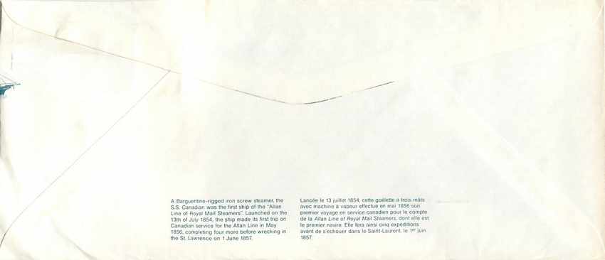 Entier Postal Postal Stationary Canada Bateaux Bateau Twillingate — Rückseite