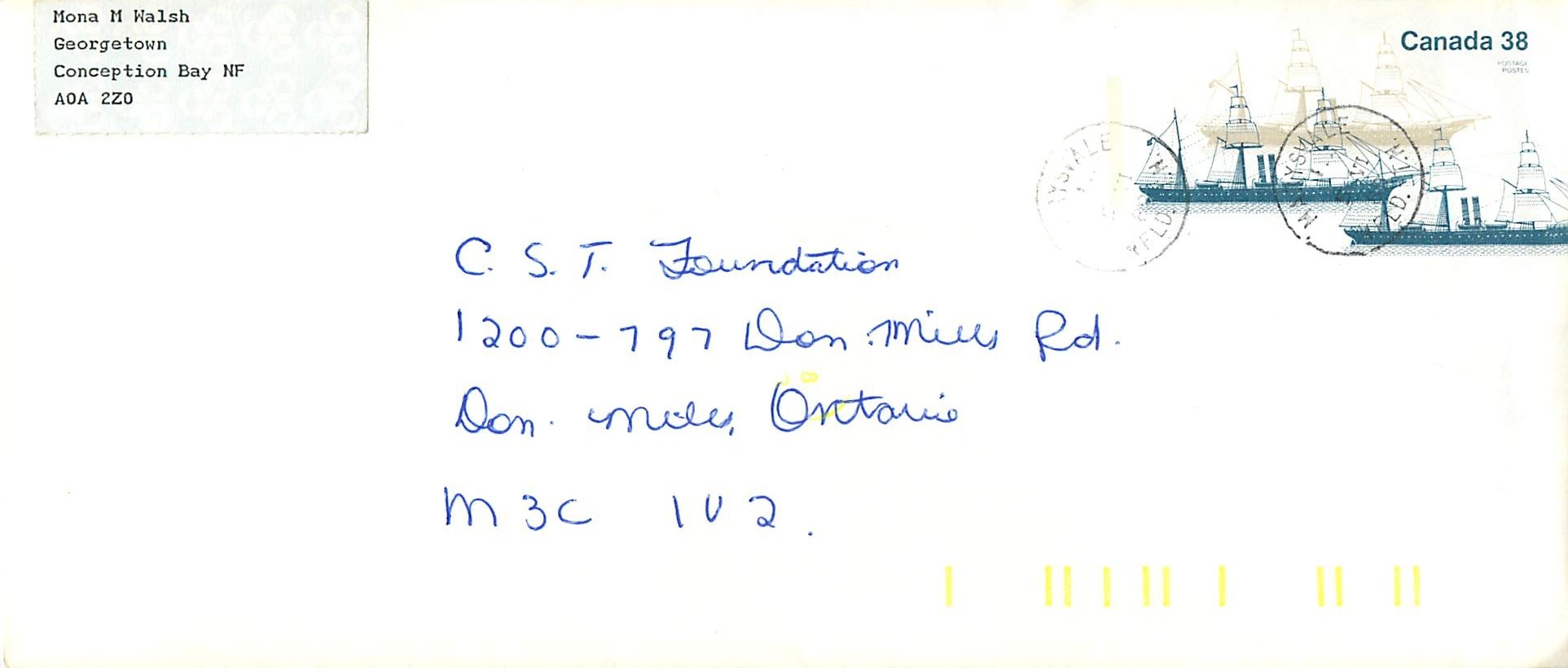 S.S. Canadian — premier navire à vapeur de la Royal Mail Steamers — éditeur Canada 38