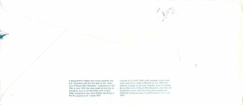 Entier Postal Postal Stationary Canada Bateaux Bateau Pinawa — Rückseite
