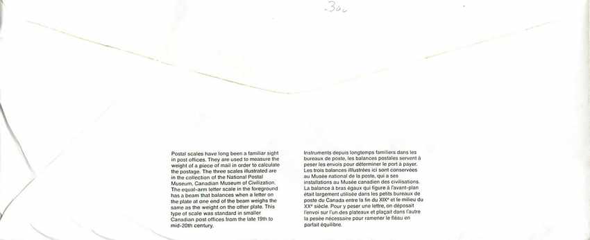 Entier Postal Postal Stationary Canada Balance de Justice  — Rückseite