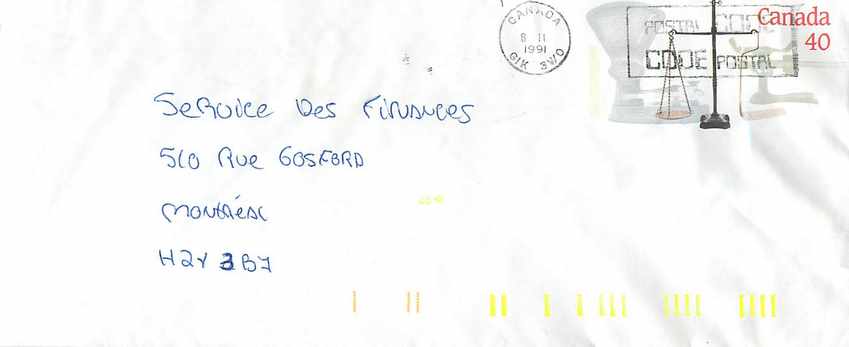 Balances postales — Musée canadien de la civilisation — Canada 1991