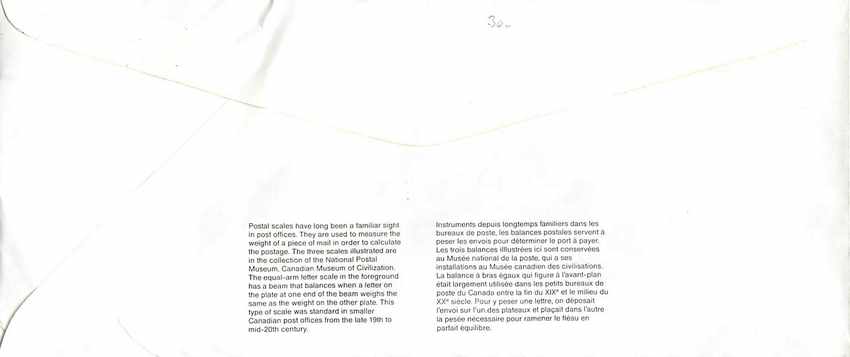 Entier Postal Postal Stationary Canada Balance de Justice  — Rückseite