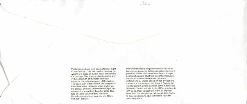 Entier Postal Postal Stationary Canada Balance Justice  — Rückseite