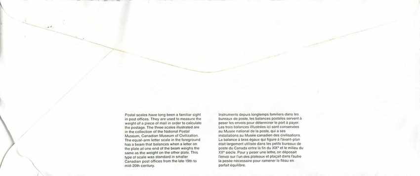 Entier Postal Postal Stationary Canada Balance Justice  — Rückseite