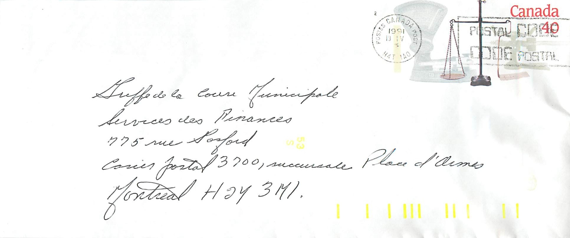 Balances postales — Musée canadien des civilisations — Canada 1991