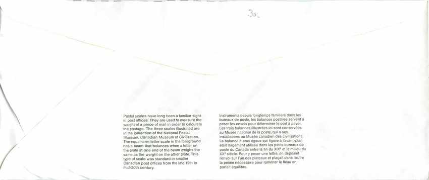 Entier Postal Postal Stationary Canada Balance Justice  — Rückseite