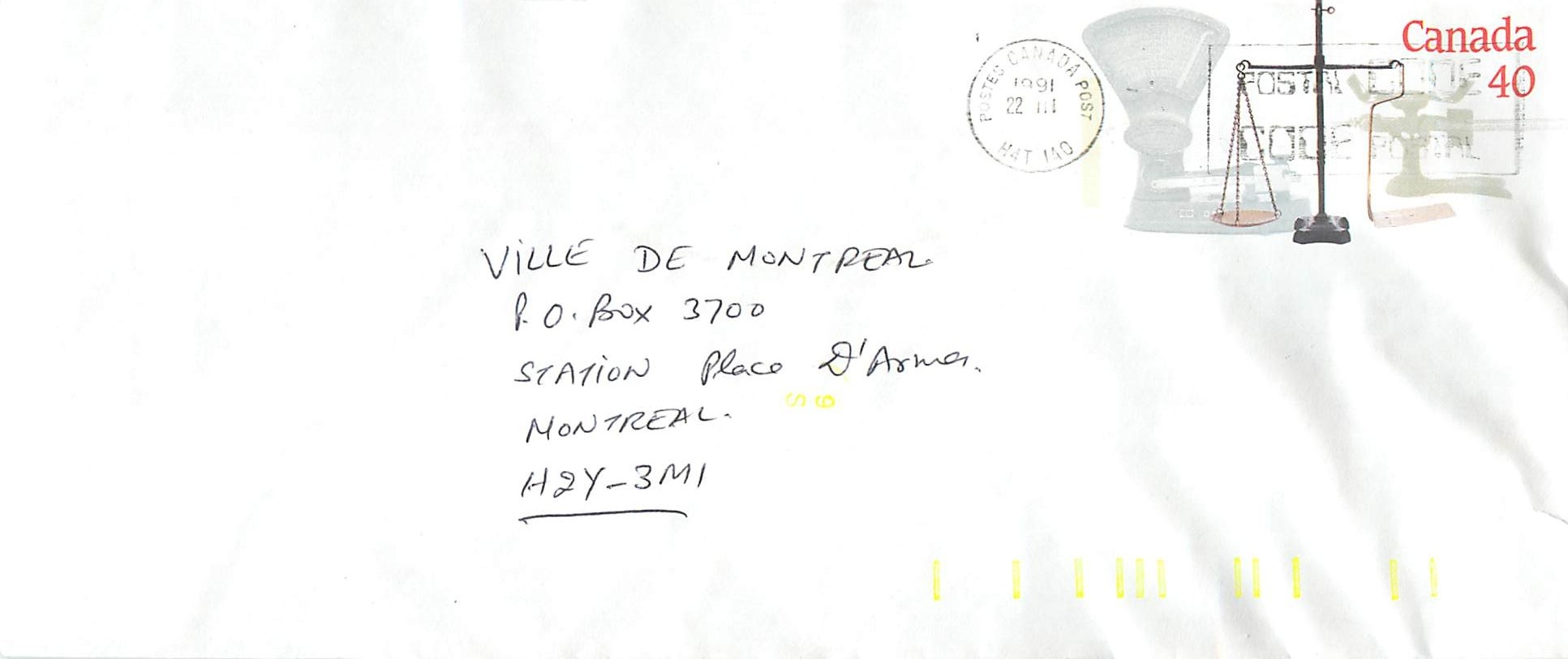 Entier Postal Postal Stationary Canada Balance Justice 