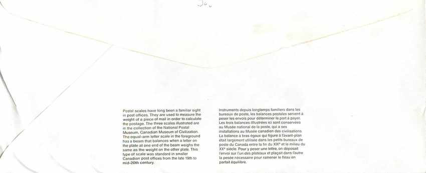 Entier Postal Postal Stationary Canada Balance Justice  — Back