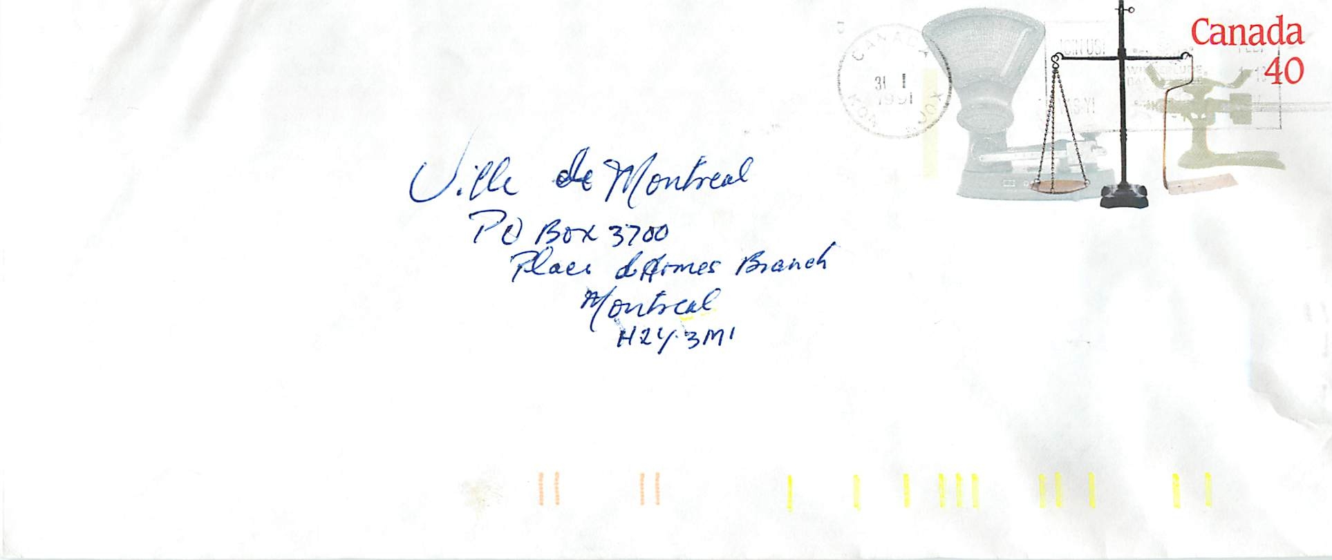Entier Postal Postal Stationary Canada Balance Justice 
