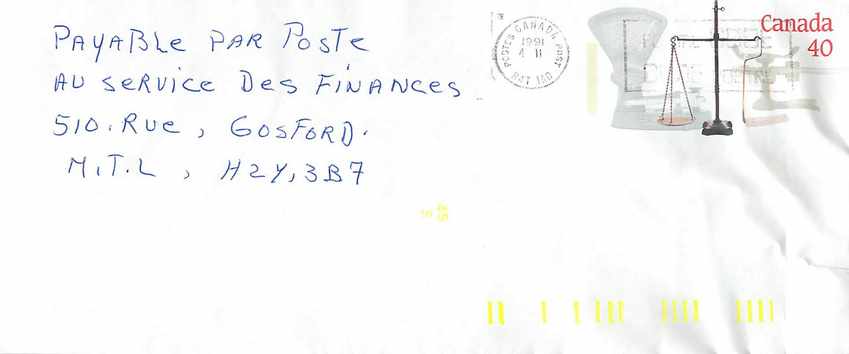 Entier Postal Postal Stationary Canada Balance Justice 