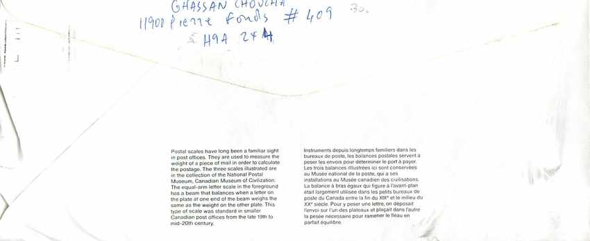 Entier Postal Postal Stationary Canada Balance Justice  — Rückseite