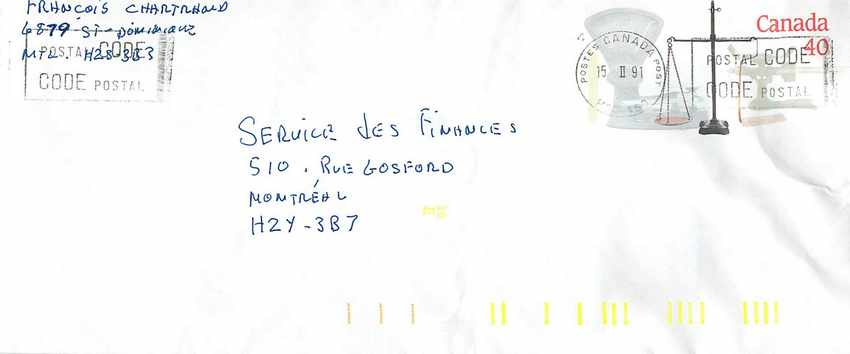 Balances postales — Musée canadien des civilisations — Canada 1991