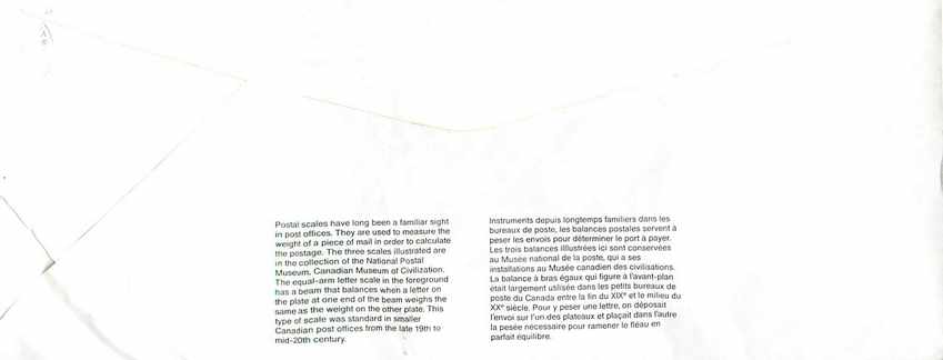 Balances postales — Musée canadien des civilisations — Canada 1991 — Verso