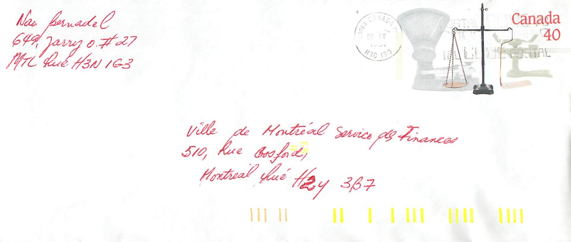 Entier Postal Postal Stationary Canada Balance Justice 