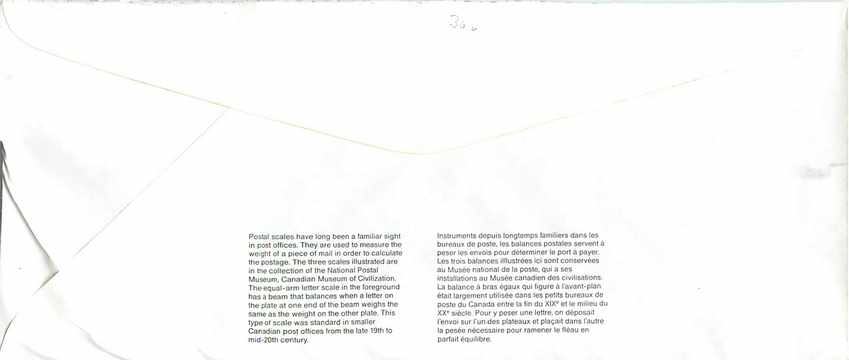 Entier Postal Postal Stationary Canada Balance Justice  — Rückseite