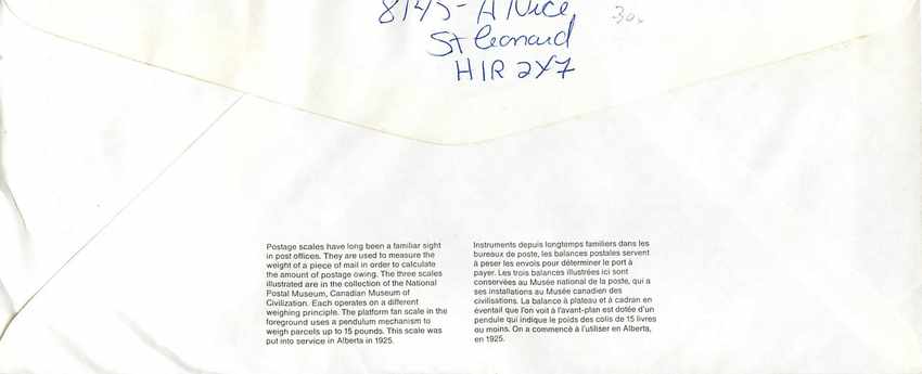 Entier Postal Postal Stationary Canada Balance Dayton — Rückseite
