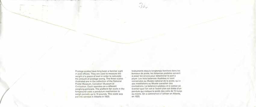 Balances postales — Musée canadien de la poste — éditeur non visible — Rückseite