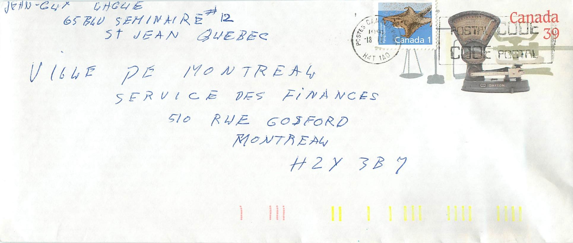 Entier Postal Postal Stationary Canada Balance Dayton  