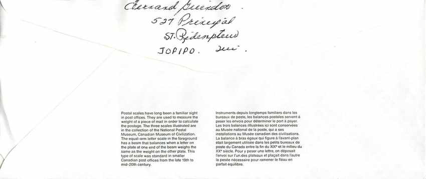 Entier Postal Postal Stationary Canada Balance Dayton   — Verso