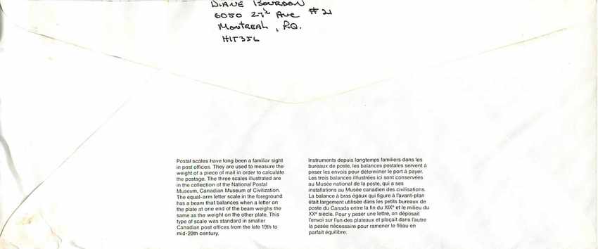 Entier Postal Postal Stationary Canada Balance Dayton   — Rückseite